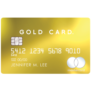 24K-gold-plated front and carbon backMastercard® Gold Card