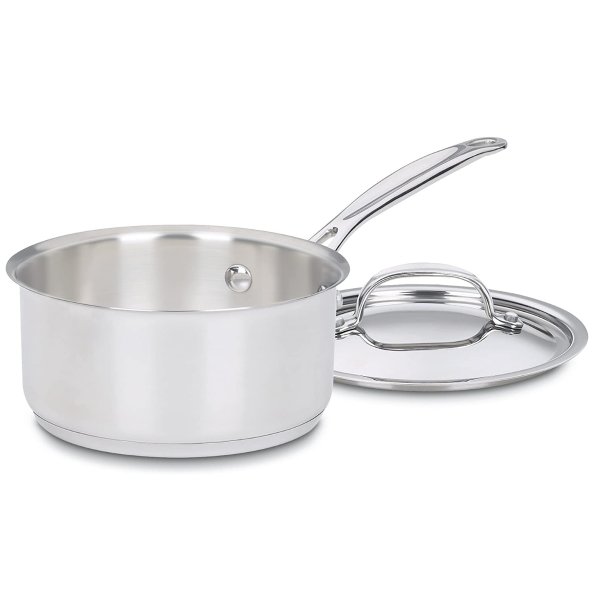 Cuisinart 719-14 Chef's Classic Stainless 1-Quart Saucepan with Cover,Silver