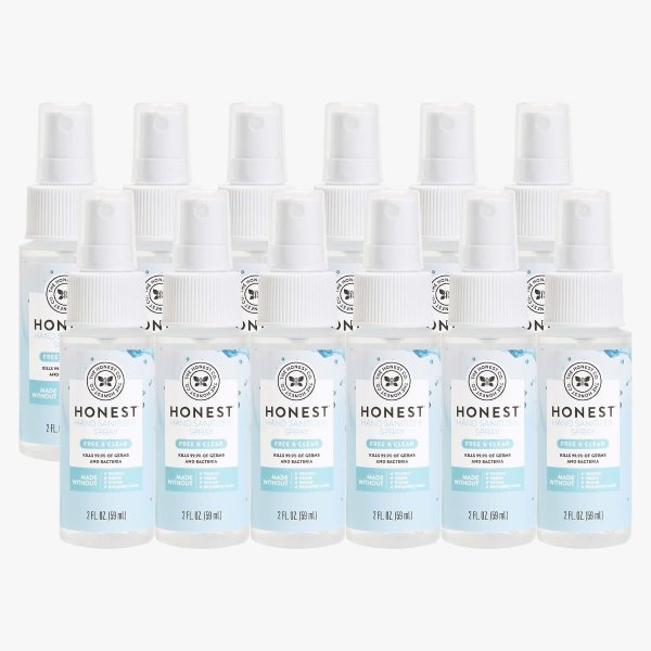 Hand Sanitizer Spray, Free + Clear, 12-Pack