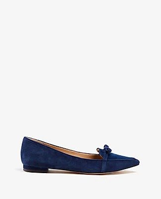 Althea Suede Bow Flats | Ann Taylor