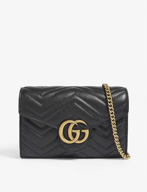 GG Marmont leather wallet on chain