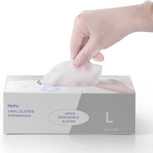 PEIPU Vinyl Disposable Gloves，Powder Free, Cleaning Service Gloves, Latex Free