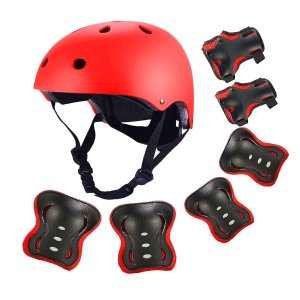 史低价：Purpol 儿童安全头盔+护具共7件套，3-8岁适用
