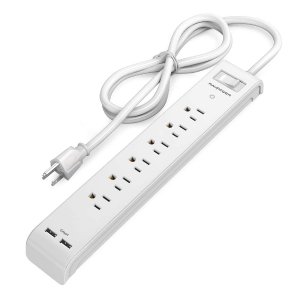 RAVPower 6-Outlet 2 USB Ports 880 Jouls Surge Protector
