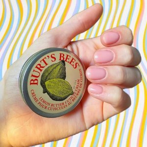 Burt's Bees滋养干燥、脆弱的指甲，软化角质层天然柠檬黄油指甲霜 15g