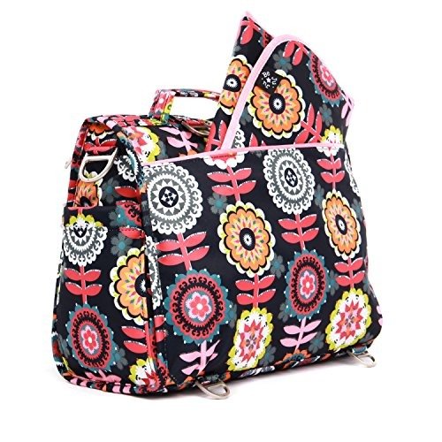 Classic Collection B.F.F. Convertible Diaper Bag, Dancing Dahlias