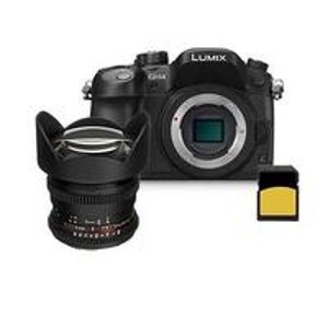 Panasonic Lumix DMC-GH4 Digital Camera Black With Rokinon 14mm T3.1 Cine Lens