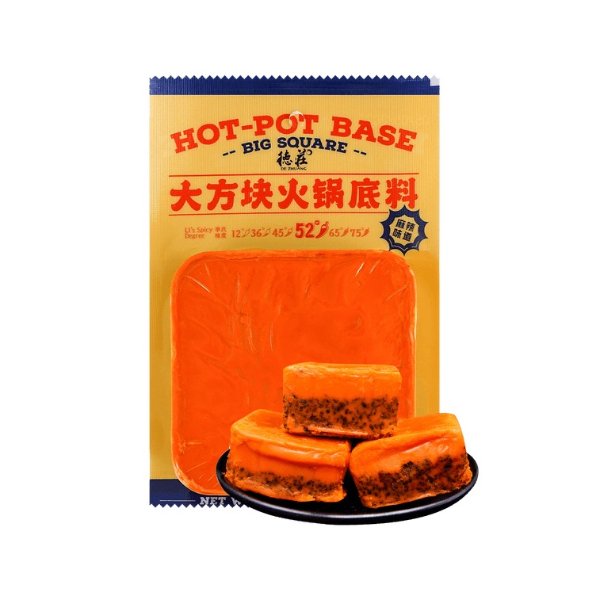 DeZhuang Big Square Spicy Hot Pot Soup Base, 17.6oz