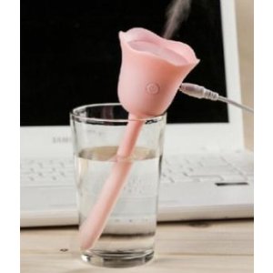 Portable Tulip Mini USB Air Humidifier & Mist Diffuser Office Workers a Small Scale Air Humidifier USB Interface Can Be Connected Directly to Computer Use for Office Household Room Health Care