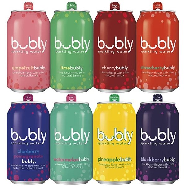 Bubly 果味气泡水 12 Fl Oz 8口味18罐装
