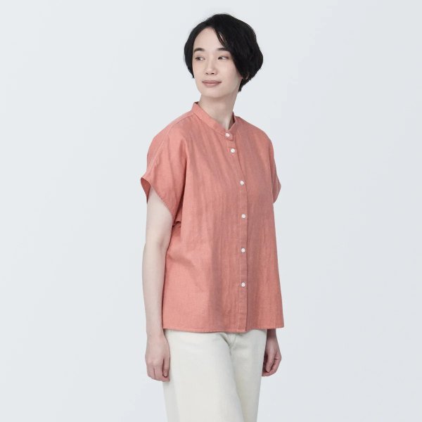 Women's Kapok Blend Double Gauze Short Sleeve Shirt