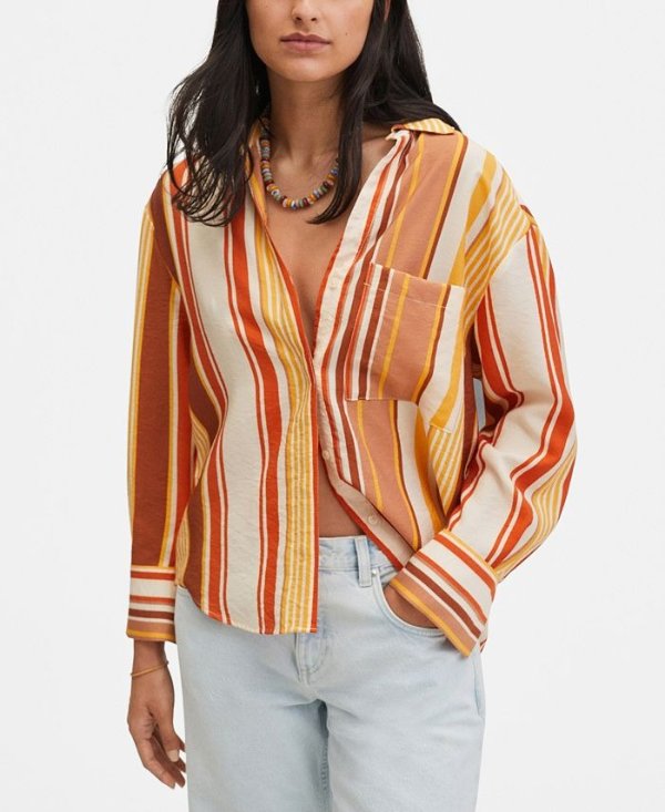 Women's Multi-Color Striped Shirt