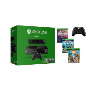 Xbox One 500GB 3游戏同捆+ Kinect 体感 + 额外无线手柄+游戏5选1