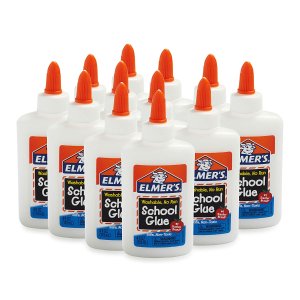 Elmer's Liquid School Glue, Washable , 12 Count