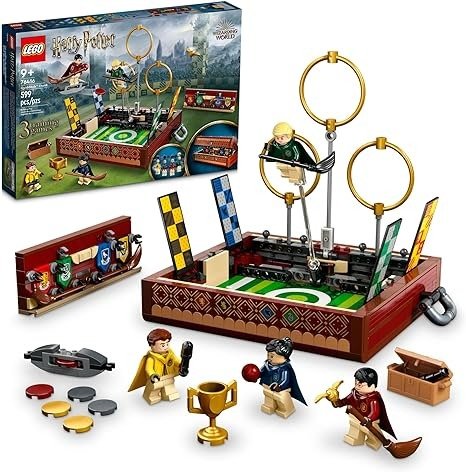 Harry Potter Quidditch Trunk 76416 Buildable Harry Potter Toy; Birthday Gift Idea for Kids Aged 9+; Open the Buildable Box to Reveal a Quidditch Playing Arena; Includes 4 Customizable Minifigures