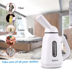 MOFIR Mini Travel Garment Steamer & Clothes Steamer 120ml | Portable, Handheld & Lightweight Lint & Wrinkle Remover with Continuous Steaming | For Linen, Shirts, Bedding, Suits, Curtains, & More …