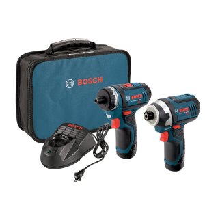 Bosch 12伏无绳电钻+冲击起子+双电池及充电器套装