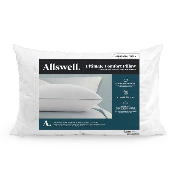 Ultimate Comfort Gel Memory Foam Bed Pillow, Standard/Queen