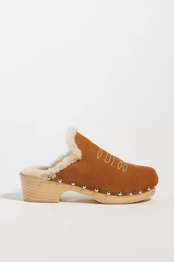 Pilcro Shearling-Lined Clogs