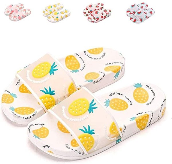 Kids Slide Sandals, [INS HOT] Boys Girls Water Shoes Cute Fruit Slippers for Beach Pool (Toddler/Little Kid)