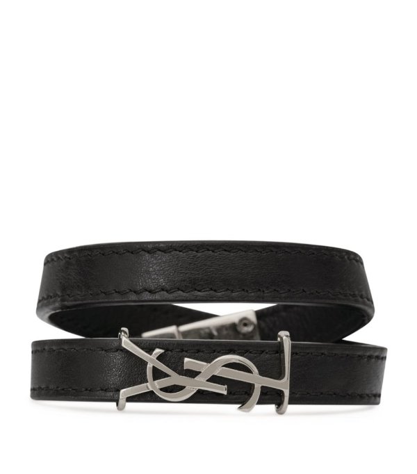 Monogram Leather Wrap Bracelet | Harrods US