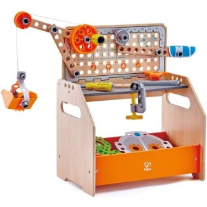 Hape木质科学实验台玩具 58件配件