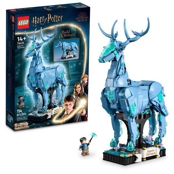 Harry Potter Expecto Patronum 76414 Collectible 2 in 1 Building Set, Build and Display Patronus Set for Teens and Fans of the Wizarding World, Harry Potter Christmas Gift Idea