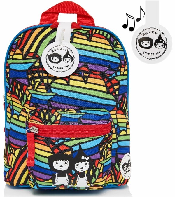 Mini Backpack + Safety Harness - Rainbow Multi