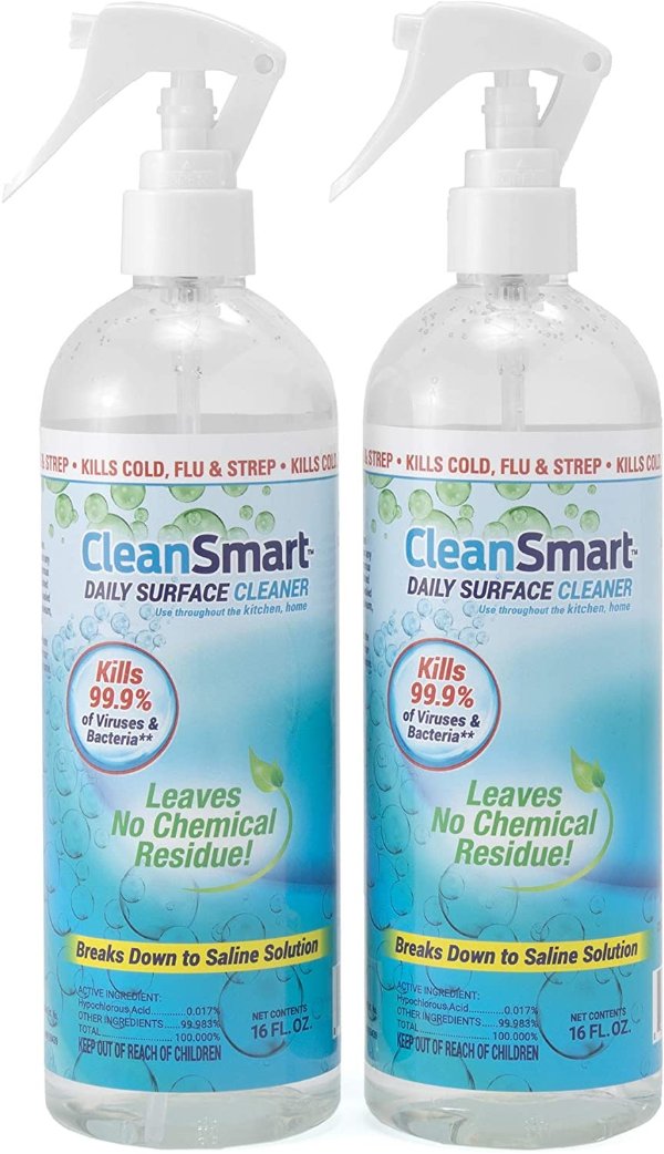 CleanSmart 消毒喷雾剂16oz，2瓶装