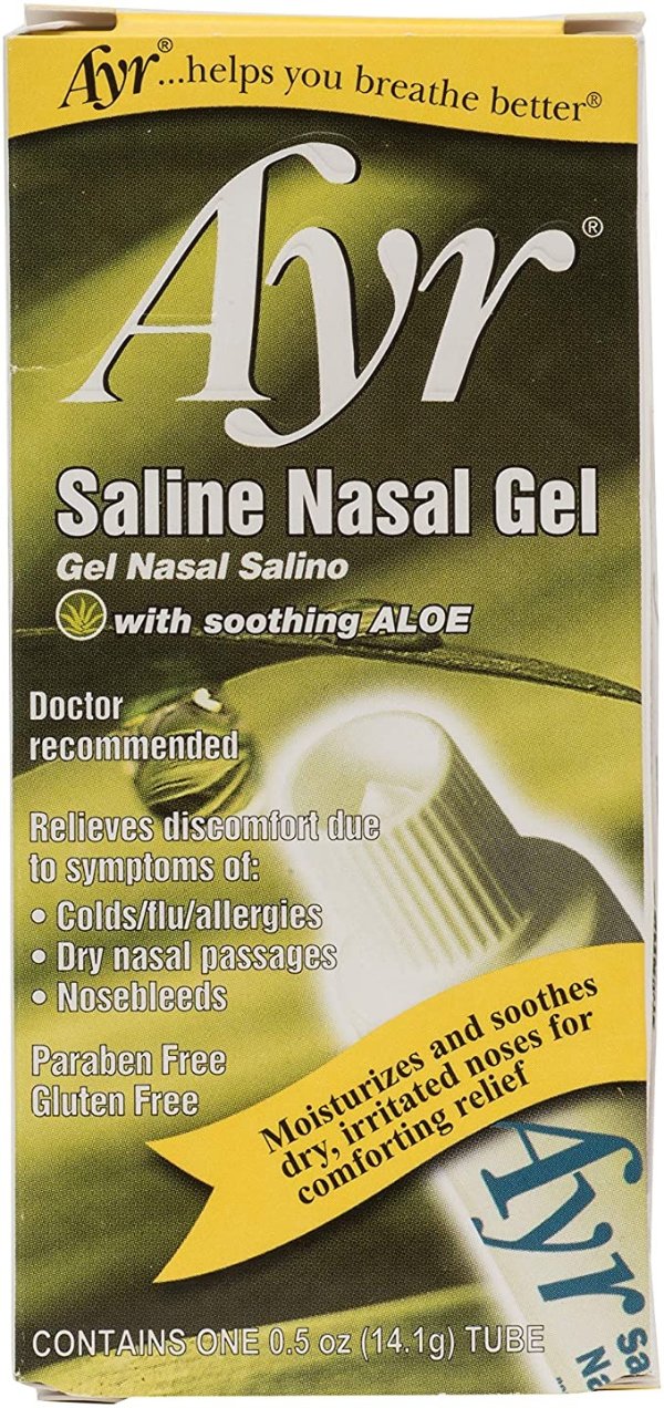 Saline Nasal Gel With Soothing Aloe 0.5 Ounce Tube