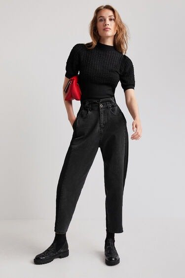 Hybrid slouchy trousers