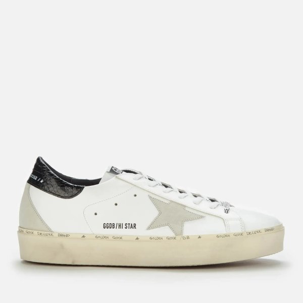 Deluxe Brand Men's Hi Star Leather Trainers - White/Ice/Black