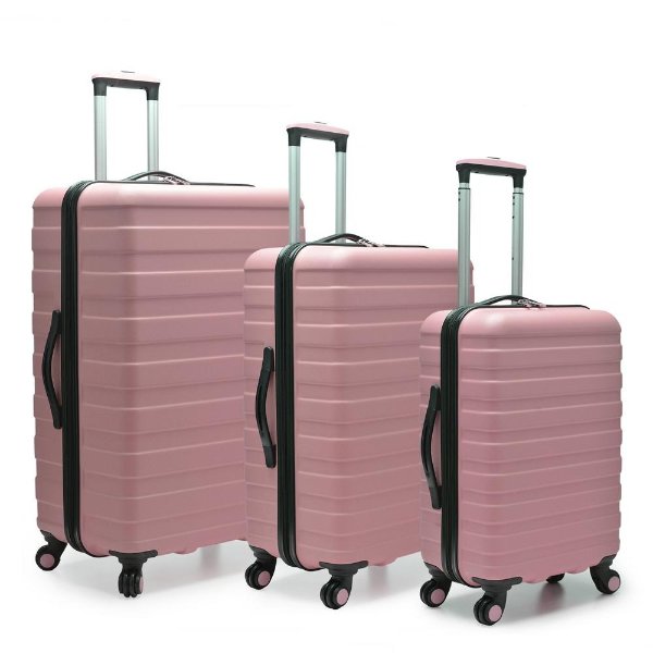 Cypress Colorful 3-Piece Pink Hardside Spinner Luggage Set