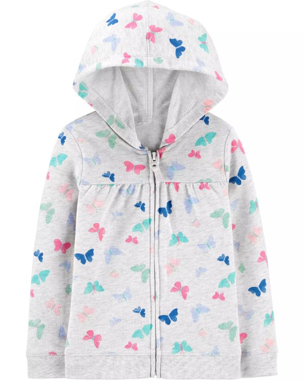Butterfly Zip-Up French Terry HoodieButterfly Zip-Up French Terry Hoodie