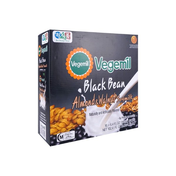 Dr.chung's food Vegemil Black Bean Almond Walnut Soymilk 190ml*16packs