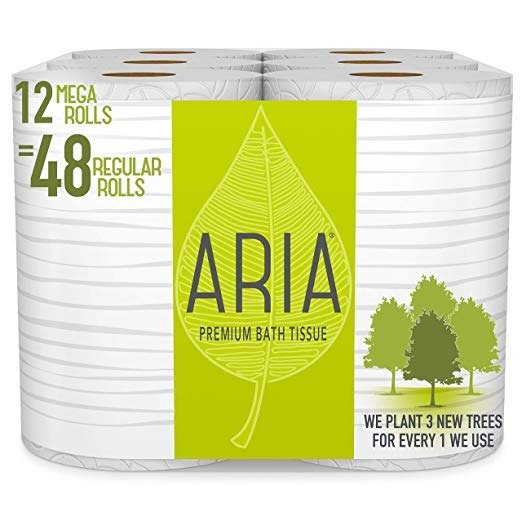 Premium, Earth Friendly Toilet Paper, 12 Mega Rolls, 12 = 48 Regular Rolls, Eco Friendly Bath Tissue