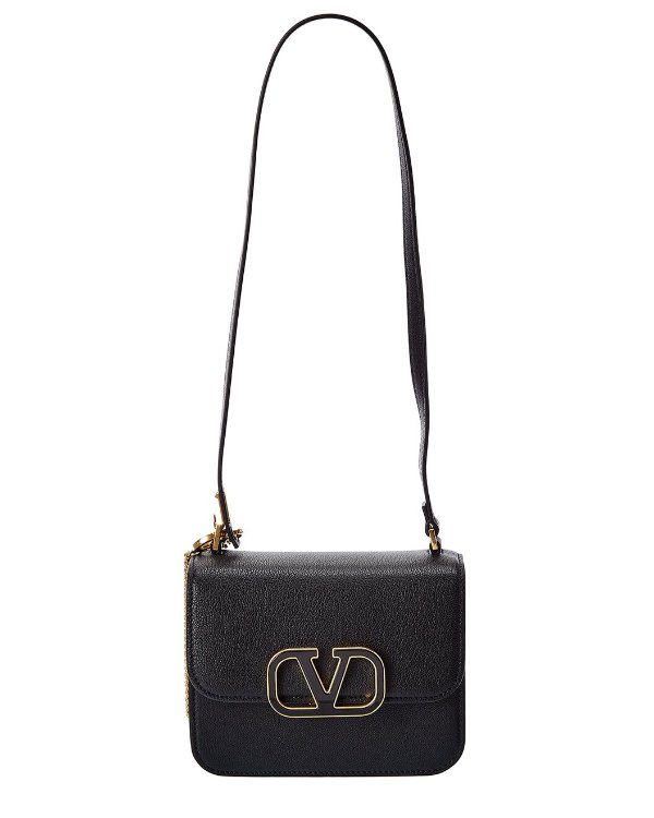 VLogo Leather Shoulder Bag