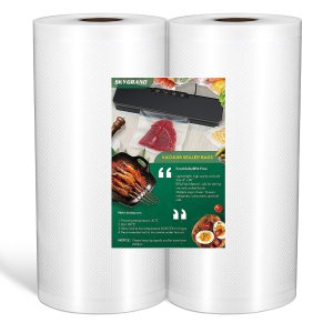 SKYGRAND 8"x50 feet Rolls 2 Pack Vacuum Sealer Bags for Food Saver