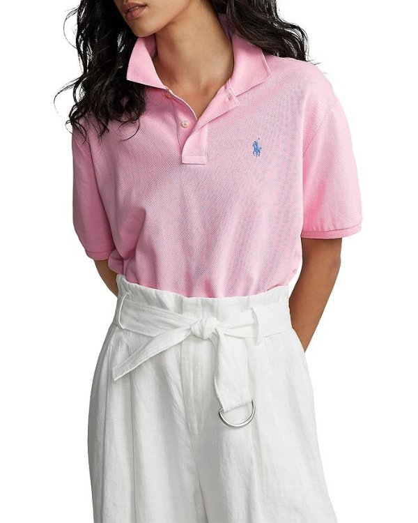 Cropped Cotton Polo Shirt