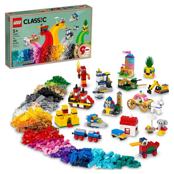 Classic 90 Years of Play Building Set with 15 Mini Builds 11021