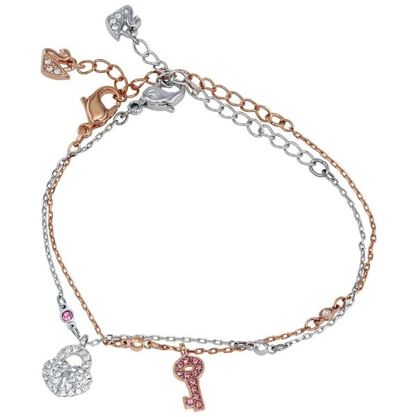 Crystal Wishes Lock and Key Bracelet Set
