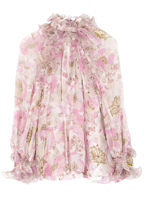 Super Eight floral-print chiffon blouse