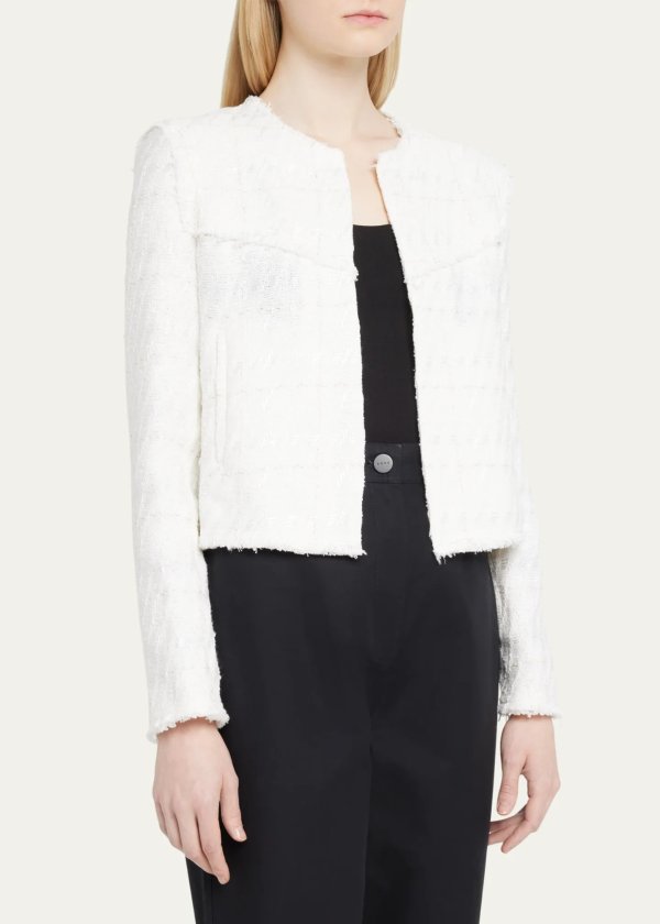 Lubna Tailored Open-Front Jacket