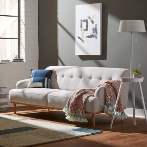 Rivet Alvin Contemporary Sofa Couch, 81"W