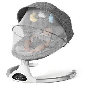 KIDINIX Infant Swing with Bluetooth, Harness and Remote Control