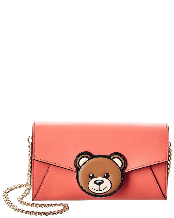 Teddy Leather Wallet On Chain