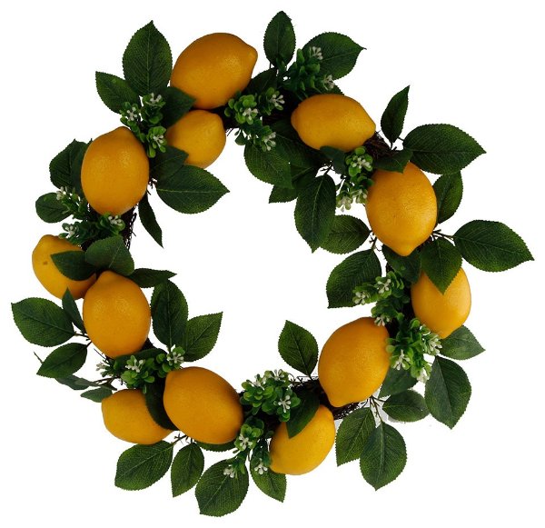 17" Lemon Wreath, Medium - Farmhouse - Wreaths And Garlands - by Flora Bunda