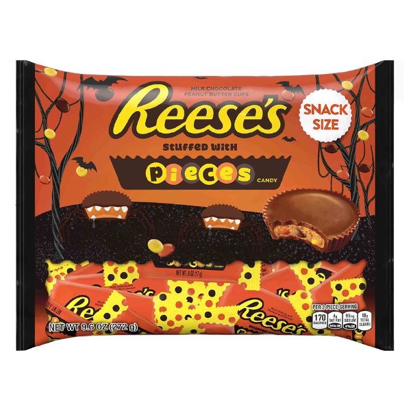 Reese's Pieces Halloween Snack Size Peanut Butter Cups