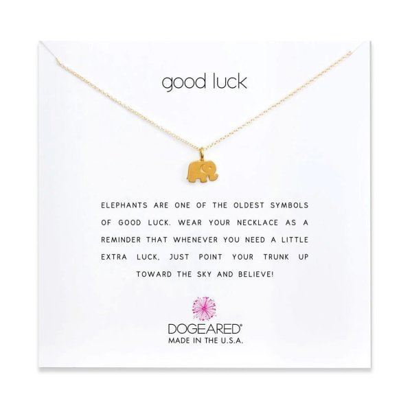 good luck necklace, gold dipped