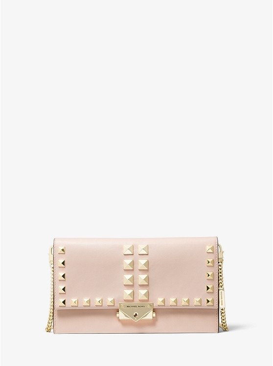 Cece Large Studded Leather Convertible Crossbody Bag